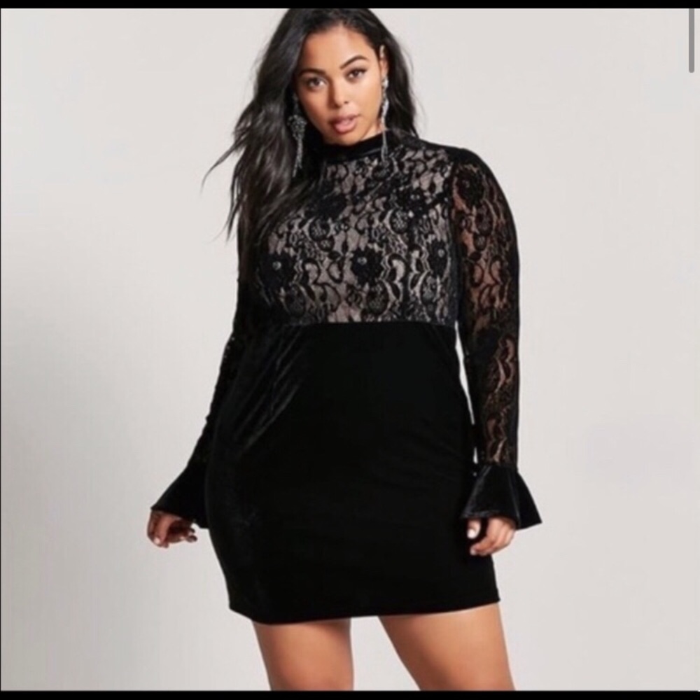 Velvet lace dress